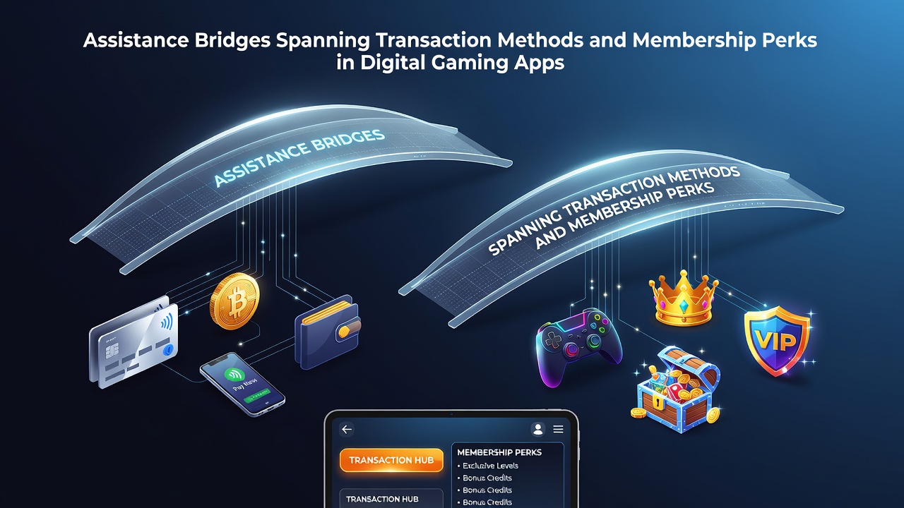 Digital gaming app interface showing transaction options and membership tier benefits side by side