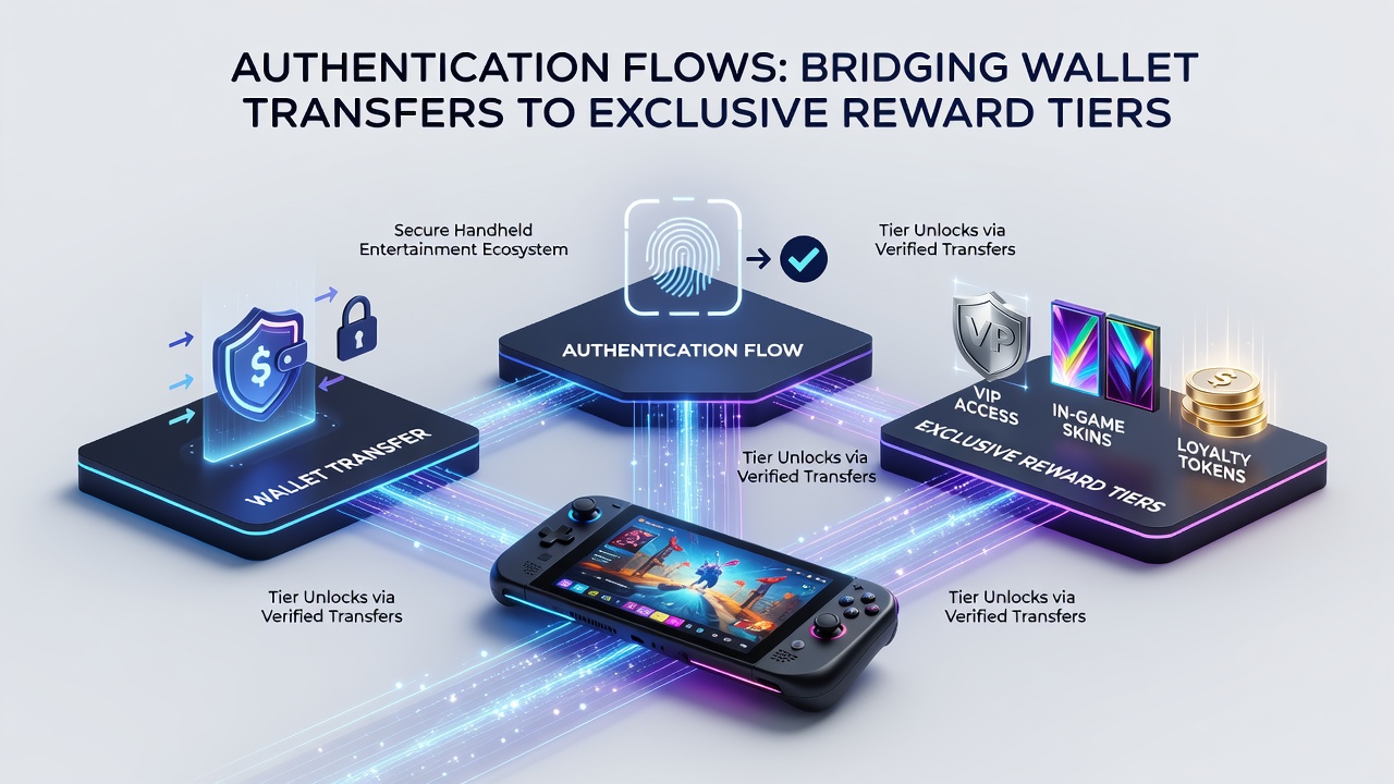 Mobile screen capture of reward tier dashboard after successful wallet authentication and transfer