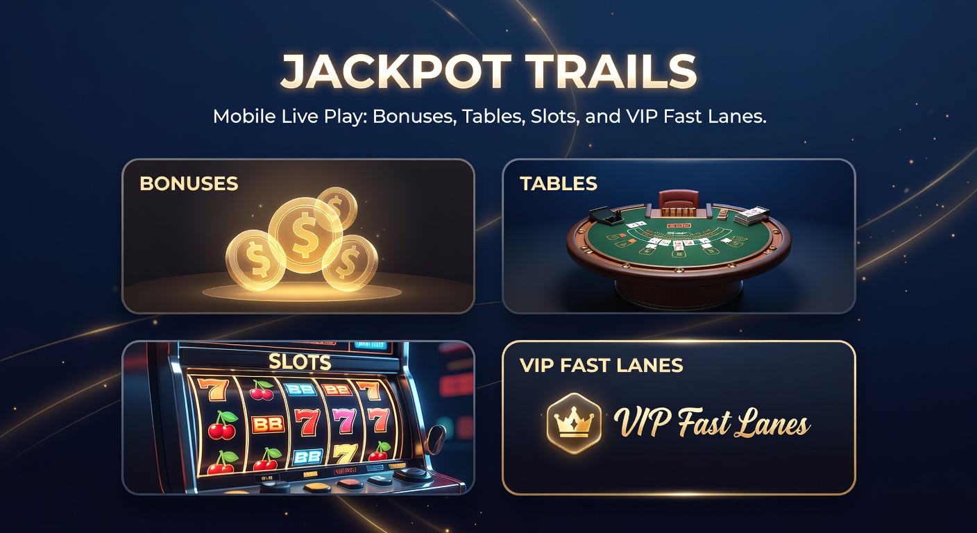 Close-up of a live dealer at a blackjack table on mobile, with a glowing jackpot trail overlay showing progress bars and VIP lane access points