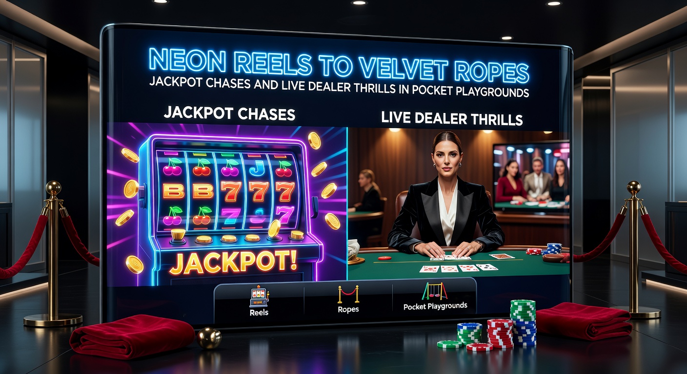 Live dealer hosting a high-stakes blackjack game on a luxury mobile interface with velvet rope VIP elements