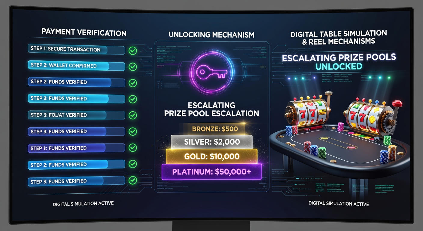 Digital payment verification interface showing secure transaction sequences for online casino prize access