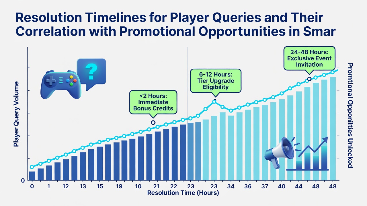 Mobile app interface illustrating correlation charts between support response times and unlocked promotional tiers in live casino settings
